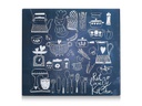 Zeller Present Herdabdeckplatte Lovely Kitchen Schwarz