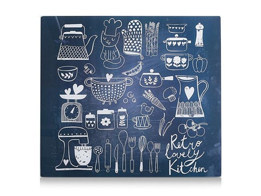 [90124894 588491] Zeller Present Herdabdeckplatte Lovely Kitchen Schwarz
