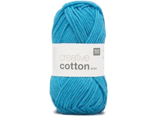 [90124984 1156786] Rico Design Wolle Creative Cotton Aran 50 g, Himmelblau