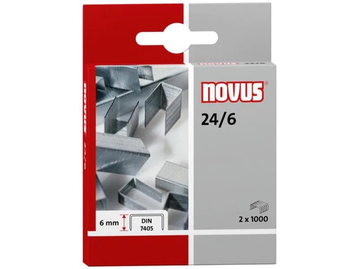 [90124991 914629] Novus Heftklammer 24/6 2000 Stück
