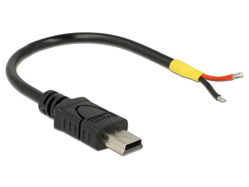 [90125103 751700] Delock USB-Stromkabel Mini-USB B - Offen 0.1 m