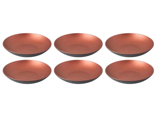 [90125384 1097813] Villeroy &amp; Boch Schale Manufacture Rock Glow 24 cm, 6 Stück, Bronze/Kupfer