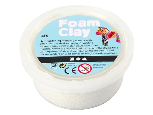 [90125881 828559] Creativ Company Modelliermasse Foam Clay 35 g Weiss