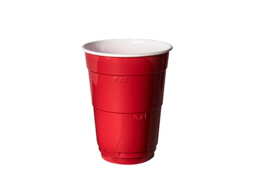 [90125935 596893] Papstar Einwegbecher 400 ml 10 Stück, Rot