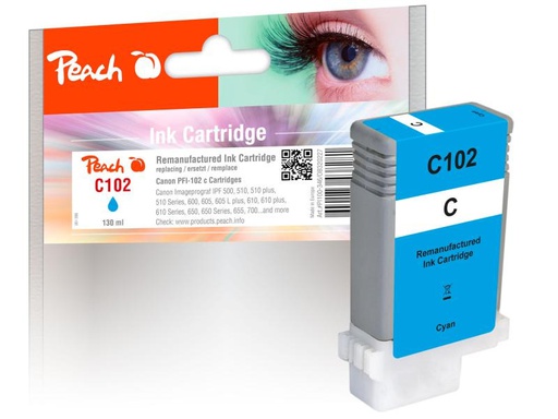 [90126294 765977] Peach Tinte Canon PFI-102 Cyan