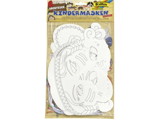 [90126338 982685] Folia Bastelset Kindermaske Abenteuer, 6 Stück