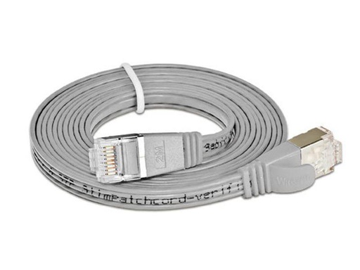 [90126371 314725] SLIM Slimpatchkabel RJ-45 - RJ-45, Cat 6, STP, 0.1 m, Grau