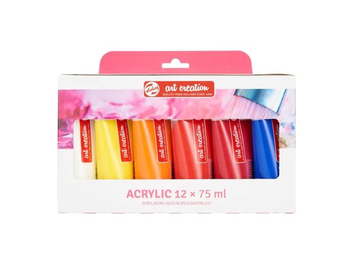 [90126380 997108] Talens Acrylfarbe 12er Set, Mehrfarbig