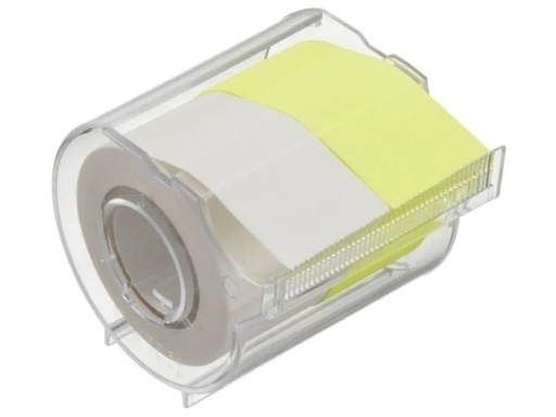 [90126457 1103374] NT Cutter Notizzettel-Dispenser Yamato 2.5 cm Weiss/Gelb, 2 Rollen