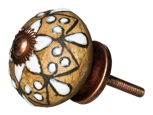 [90126675 1176546] Tranquillo Möbelgriff handgemacht, Ø 4 cm, Mehrfarbig, Bronze