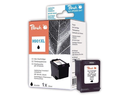 [90126763 232411] Peach Tinte HP Nr. 901XL (CC654AE) Black