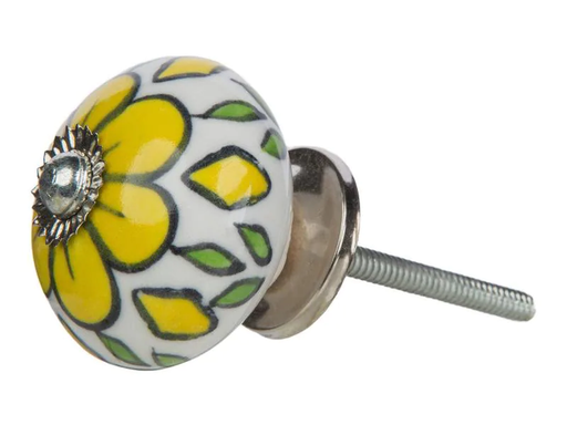 [90127130 1176586] Tranquillo Möbelgriff handgemacht, Ø 4 cm, Mehrfarbig/Silber