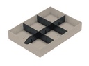 Styro Schubladenelement Styrodoc Taupe/Schwarz