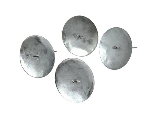[90012694 892726] Creativ Company Adventskerzen Halter Ø 7 cm 4 Stück, Silber