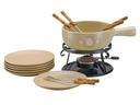 TTM Käsefondue-Set Alpe 15 Teile, Beige/Schwarz