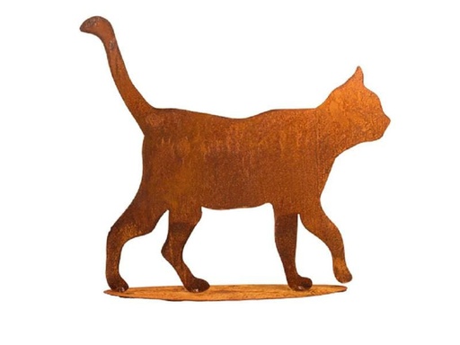[90127563 1172696] Ambiance Dekofigur Katze auf Platte, gehend