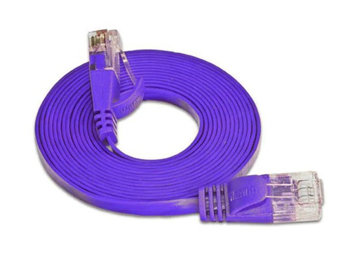 [90128139 314711] SLIM Slimpatchkabel RJ-45 - RJ-45, Cat 6, UTP, 0.1 m, Violett