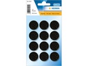 Herma Stickers Filzgleiter Ø 22 mm, Schwarz, 12 Stück