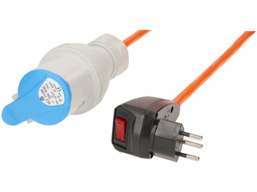 [90128635 1209414] maxCAMP Adapterkabel T12/CEE16, 15m mit Überstromschutz
