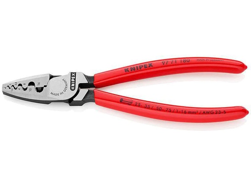 [90128721 916956] Knipex Crimpzange 180 mm für Aderendhülsen