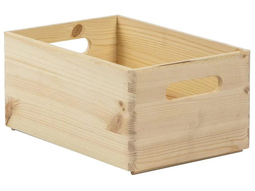[90012853 1082389] Holz Zollhaus Aufbewahrungskiste Kiefer 20 x 14 x 30 cm, Braun