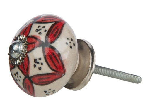[90129211 1176587] Tranquillo Möbelgriff handgemacht, Ø 4 cm, Mehrfarbig/Silber
