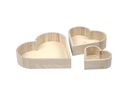 Creativ Company Holzartikel 13-25 cm Schale, 3 Stück