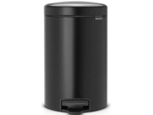 [90013000 518628] Brabantia Treteimer NewIcon 12 l, Matt Black