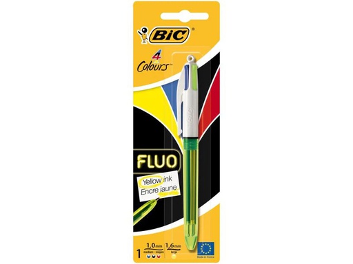 [90130375 912323] BIC Mehrfarbenkugelschreiber 4 Colours Fluo mit Marker