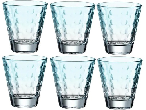 [90130439 1204291] Leonardo Trinkglas Optic Pastell 215 ml, 6 Stück, Mint