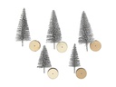 Creativ Company Weihnachtsbäume Silber, 5 Stück