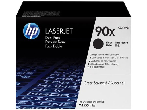 [90130757 218297] HP Toner Nr. 90X (CE390X) Black (2er-Pack)