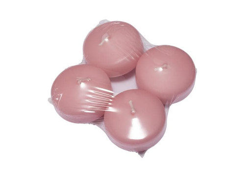 [90131138 961501] Herzog Kerzen AG Schwimmkerze Linsen Ø 5 cm, Rosa
