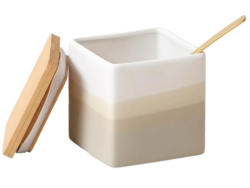 [90131527 1207567] Esmée Vorratsbehälter 0.75 l, Beige/Grau/Weiss