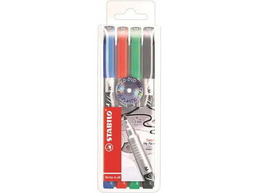 [90131620 1103468] STABILO Permanent-Marker Write-4-all M, 4 Stück