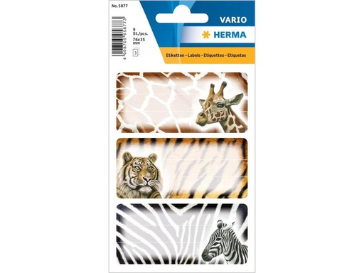 [90132176 1059322] Herma Stickers Schuletiketten Afrikanische Tiere