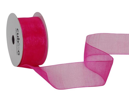 [90132738 1122531] Spyk Organzaband Organsa 25 mm x 6 m, Pink