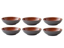 Bitz Suppen- & Pastateller Ø 20 cm, 6 Stück, Schwarz/Amber