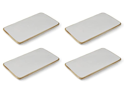 [90132956 1015260] Bitz Servierplatte 4 Stück, Crème