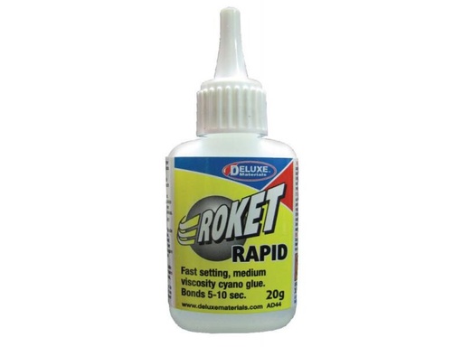 [90013295 778895] Deluxe Materials Modellbauklebstoff Roket Rapid 1 Stück, Transparent