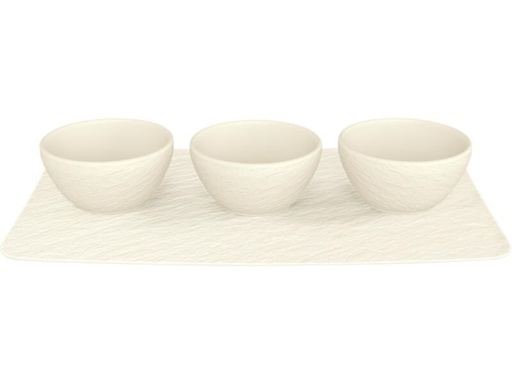 [90133623 1097808] Villeroy &amp; Boch Servierplatte mit Schälchen Manufacture Rock Weiss