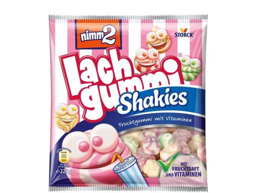 [90133669 716225] Storck Nimm2 Lachgummi Shakies 225 g