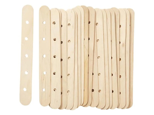 [90133918 1058025] Creativ Company Holzkleinteile Eistiele mit Lochung, 20 Stück