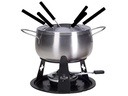 Nouvel Fleischfondue-Set CH-Kreuz 9 Teile, Schwarz/Silber