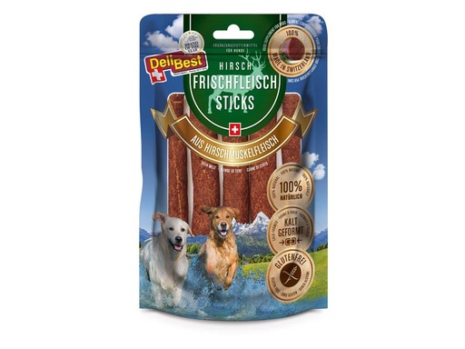 [90134384 1168049] DeliBest Kaustange 10 cm Sticks Hirsch, 5 Stück