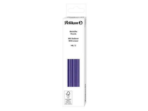 [90134495 889118] Pelikan Bleistift HB, Blau mit Radierer, 12 Stück