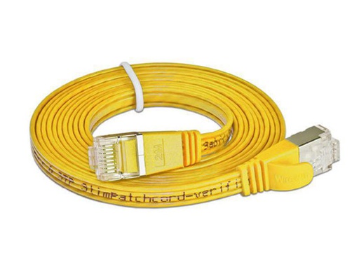 [90134576 314753] SLIM Slimpatchkabel RJ-45 - RJ-45, Cat 6, STP, 0.1 m, Gelb