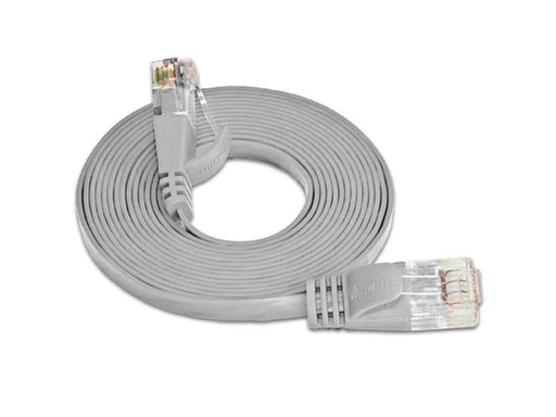 [90134672 314599] SLIM Slimpatchkabel RJ-45 - RJ-45, Cat 6, UTP, 0.1 m, Grau