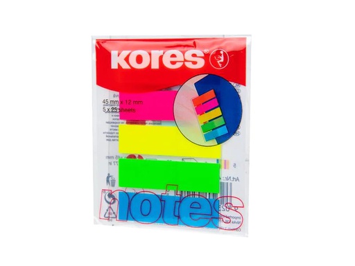 [90001324 1096369] Kores Page Marker Neon 25 Stück pro Block