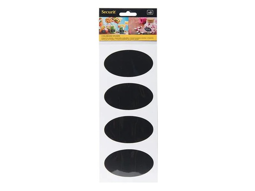 [90134954 1196933] Securit Kreidetafel-Sticker 4.7 x 8 cm Oval, 8 Stück